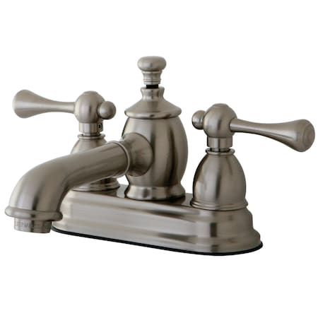 Kingston Brass KS7008BL 4" Centerset Bathroom Faucet, Brushed Nickel KS7008BL